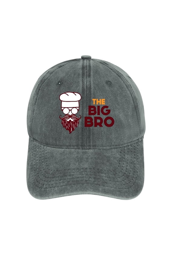 Big Bro Gray Baseball Cap for Men Women, Adjustable Snapback Hats Cotton Hat