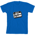 thumbnail image 1 of Big Bro Name Tag Boy's Natural Crew Neck Short Sleeve Tee-Medium, 1 of 4