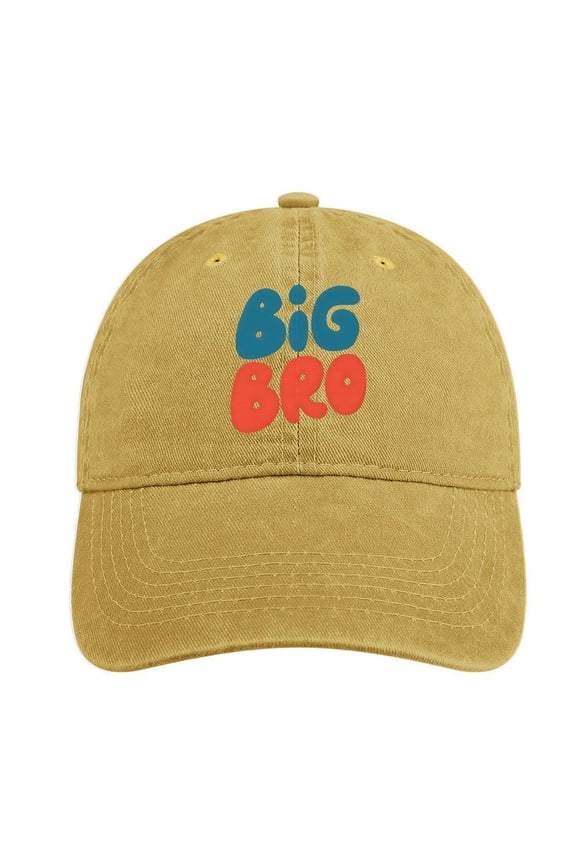 Big Bro Sand Colour Baseball Cap for Men Women, Adjustable Snapback Hats Cotton Hat