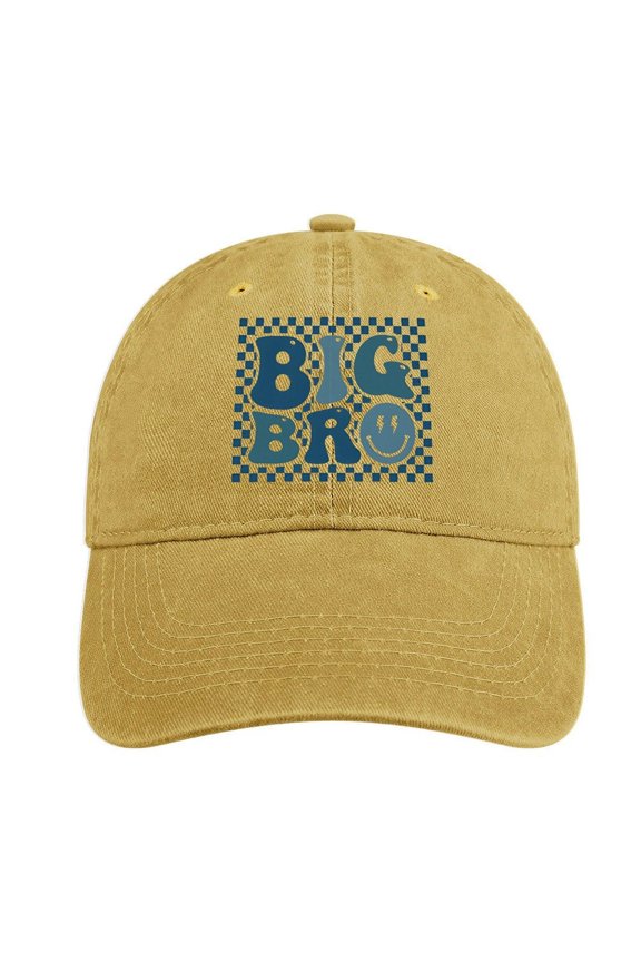 Big Bro Sand Colour Baseball Cap for Men Women, Adjustable Snapback Hats Cotton Hat