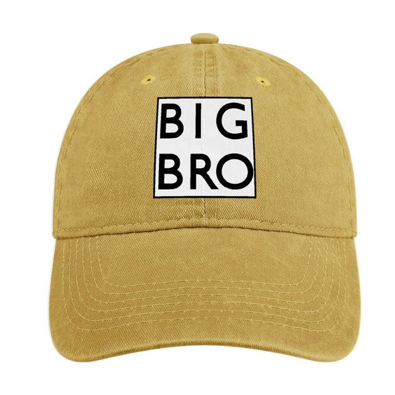 Big Bro Sand Colour Baseball Cap for Men Women, Adjustable Snapback Hats Cotton Hat