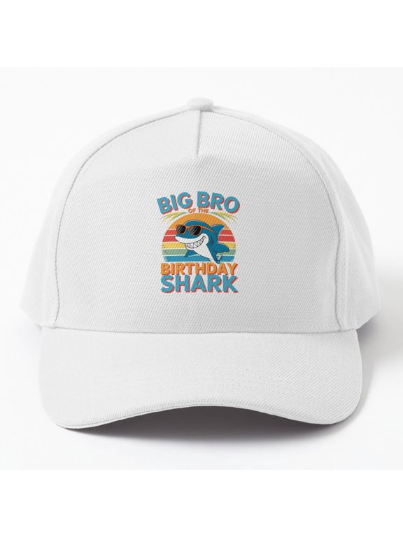 Big Bro Shark Birthday Baseball Cap, Brother Family Celebration Design, Classic Hat