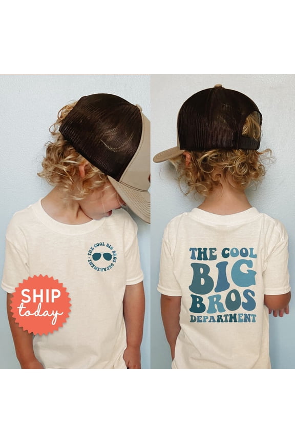 Big Bros Department Shirt, Family Reunion Clothing, Sibling Outfit, New Brother Outfit, Toddler Department Tee, (Fbc-Tre16), New Born, Baby Shower Gift, New Parents Gift