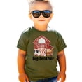 thumbnail image 1 of Big Brother Barn Farm Animals Shirt for Sibling Reveal Baby Announcement Outfits Military Green Shirt Youth Medium, 1 of 6