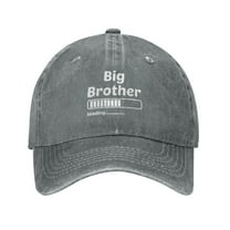 Big Brother Baseball Cap Vintage Soft Washed Denim,Golf Dad Hat Adjustable Trucker Hats for Men Women Unisex Adult,Gray