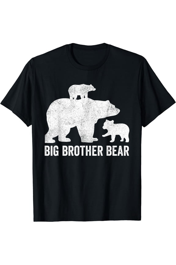 Big Brother Bear Shirts, Funny Two Cub Siblings Oldest Bro T-Shirt