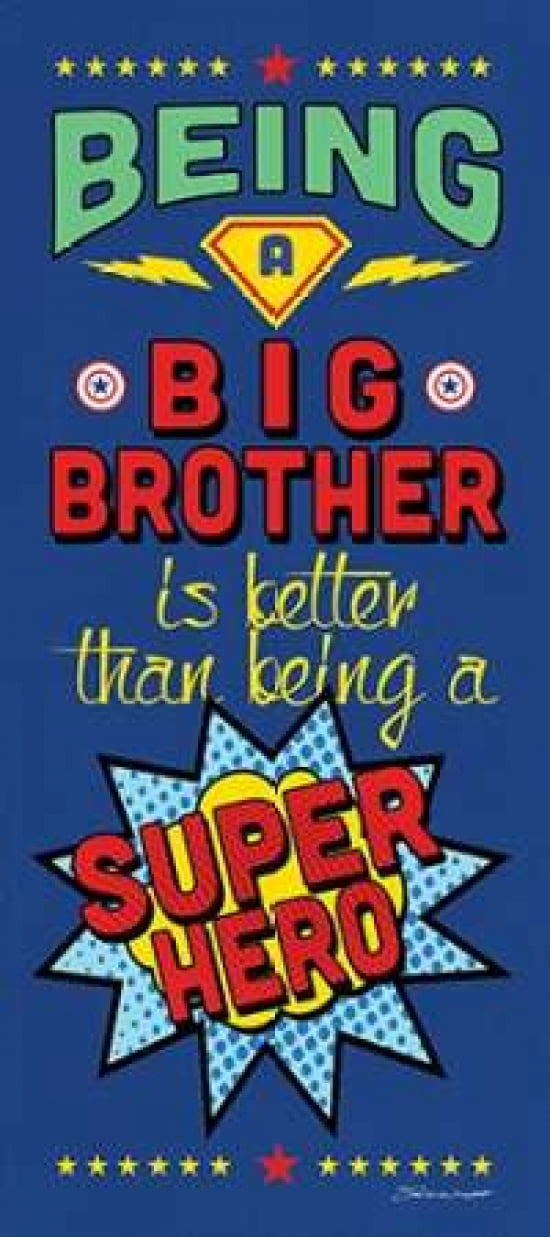 Big Brother Canvas Art - Stephanie Marrott (10 x 20)