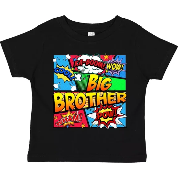 Big Brother Comic Book Toddler T-Shirt Superhero Gift Child Kid Baby Clothing, Cute Baby Shirt, TODDLER SHORT SLEEVE TEE BELLA CANVAS 3001T