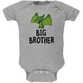 thumbnail image 1 of Big Brother Dino Dinosaur Pterodactyl Soft Baby One Piece Heather 3-6 M, 1 of 1