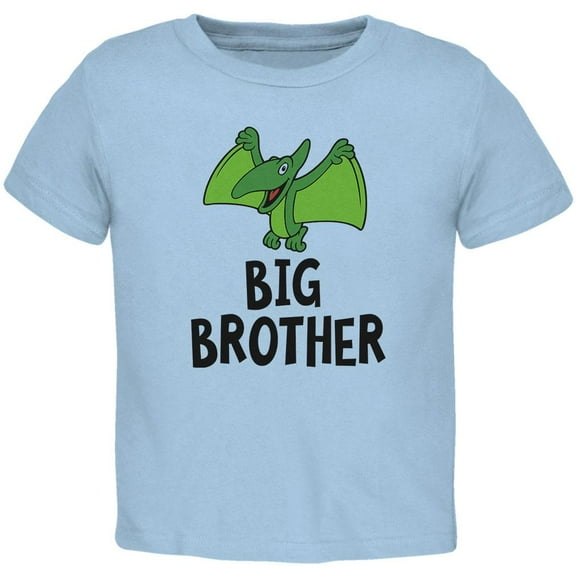 Big Brother Dino Dinosaur Pterodactyl Toddler T Shirt Light Blue 2T