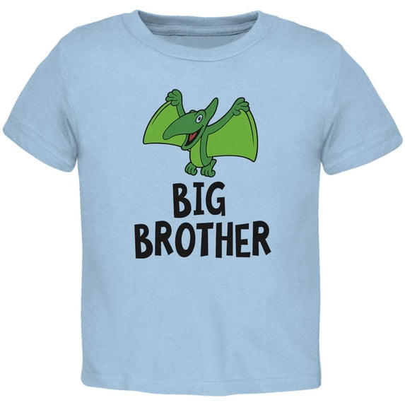Big Brother Dino Dinosaur Pterodactyl Toddler T Shirt Light Blue 4T