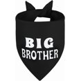 thumbnail image 1 of Big Brother Dog Bandana Black Large 1PCS, Adjustable Triangle Scarf, Pregnancy Announecment, New Baby for Family., 1 of 6