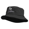 thumbnail image 1 of Big Brother Embroidered Big Size Cotton Blend Twill Bucket Hat - Black 2XL-3XL, 1 of 5