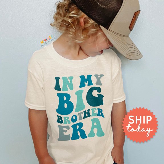 In My Big Brother Era Shirt, Sibling Outfit, Baby Announcement Apparel, Big Brother To Be Tee, New Sibling Reveal Clothing, (Bc-Fam180), New Born, Baby Shower Gift, New Parents Gift