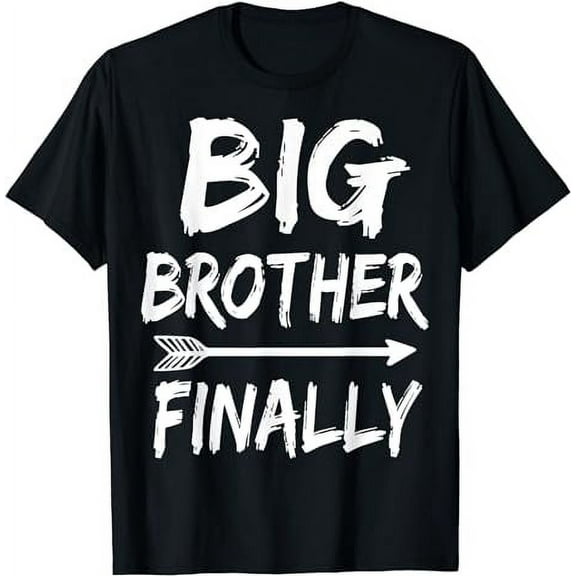 Big Brother Finally Novelty Tshirt for Boys & Older Brothers T-Shirt