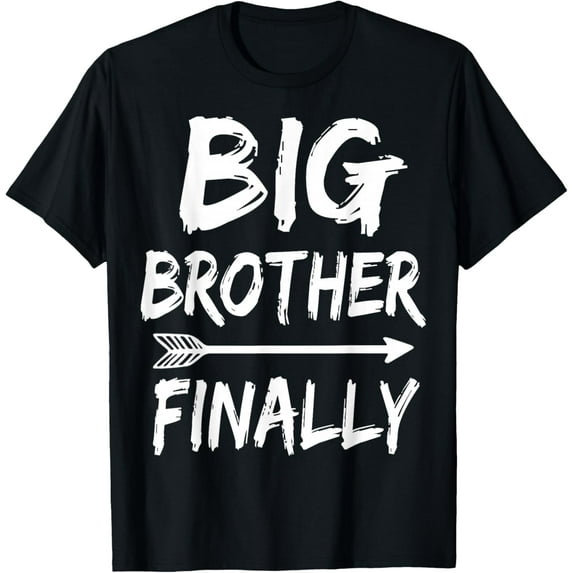 Big Brother Finally Novelty Tshirt for Boys & Older Brothers T-Shirt