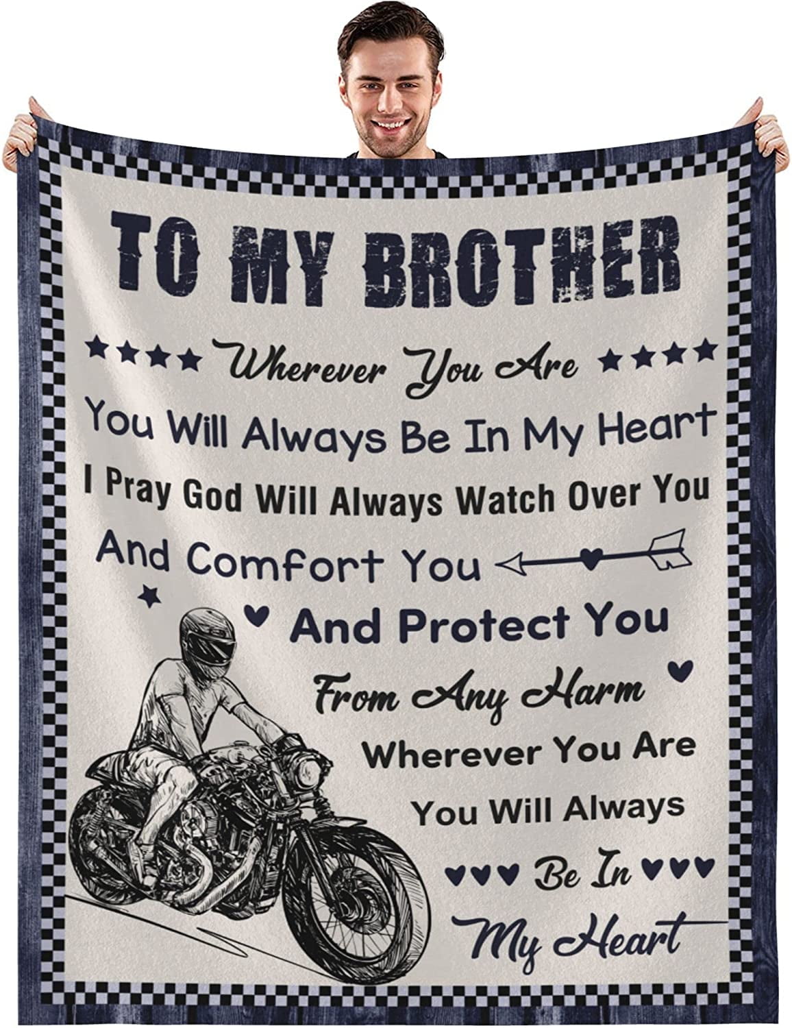 Big Brother Gift Blanket, Brother Gifts from Sister, Birthday Gifts for Brother to My Brother Gifts, Throw Blankets Gifts for Brother Graduation Birthday Christmas 50x60 Inches