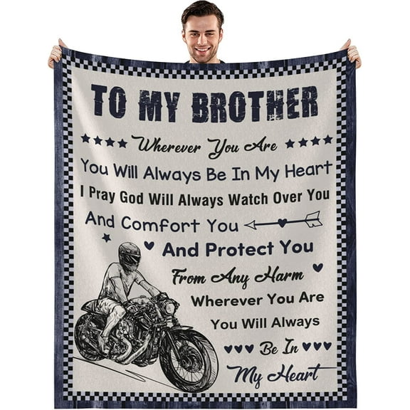 Big Brother Gift Blanket, Brother Gifts from Sister, Birthday Gifts for Brother to My Brother Gifts, Throw Blankets Gifts for Brother Graduation Birthday Christmas 50x60 Inches
