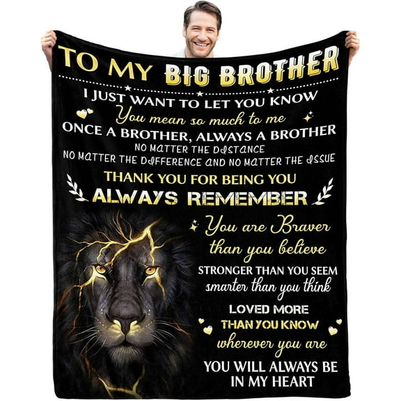 Big Brother Gift Blanket,Gifts for Brother,Big Brother Gifts for Boy,Brother Gifts from Sister,Birthday Gifts for Brother,Gifts for Brother Adult,Men,Toddler Boy,Throw Blanket 50x60