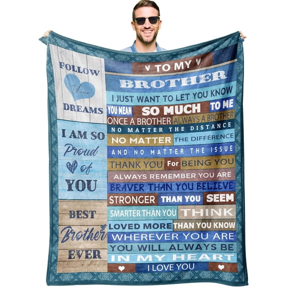 Big Brother Gift, Gifts for Brother, Brother Gifts, Brother Gifts from Sister, Gift for Brother, Gifts for Brother Adult, Birthday Gifts for Brother, Big Brother Gifts Blanket 60 X 50 Inch