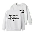 thumbnail image 1 of Big Brother Graphic Crew Neck Sweatshirt for Little Boys Trendy Long Sleeve Cut Relaxed Fit Cozy Lined Interior for Fall and Winter, 1 of 3
