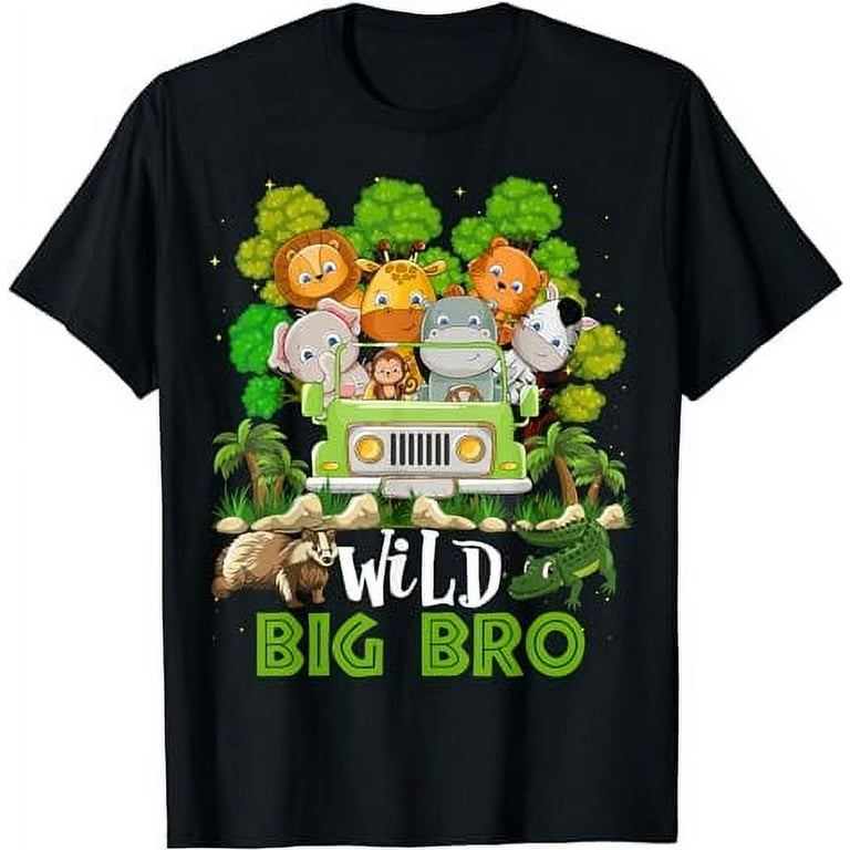 Big Brother Of The Wild One Animal Safari 1st Birthday Theme T