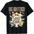 thumbnail image 1 of Big Brother Of The Wild One Safari Jungle First Birthday Unisex T-Shirt, up to size 5XL, 1 of 2
