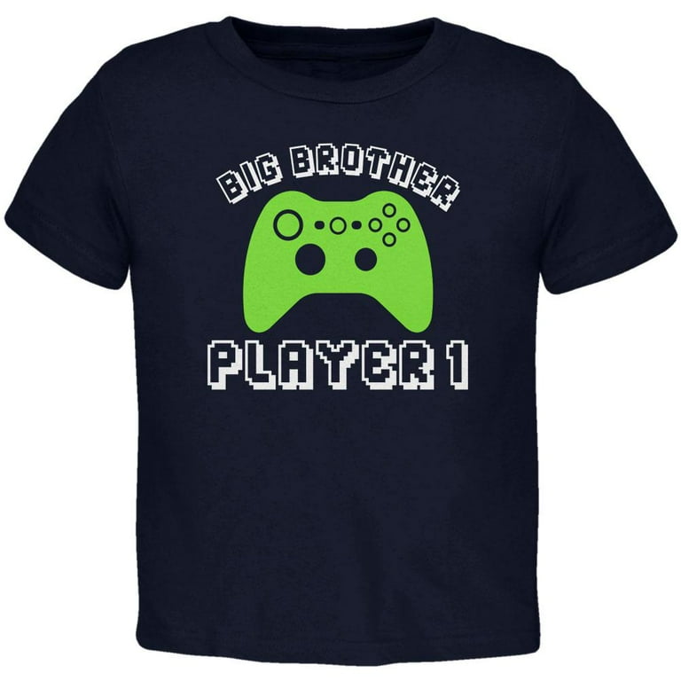 Big Brother Player 1 New Gamer Toddler T Shirt Navy 3T Walmart