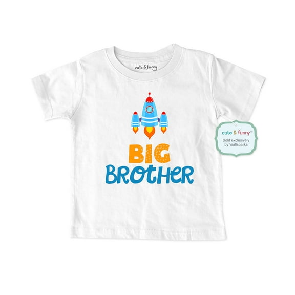 Big Brother Rocketship - wallsparks cute & funny Brand - Soft Infant & Toddler Shirt