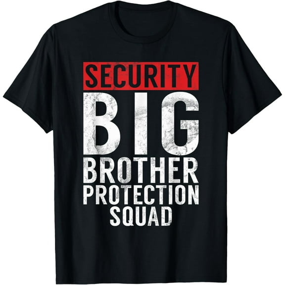 Big Brother Security T-ShirtMen's and women's gift, black and white T-shirt, size: Extra large S-4XL