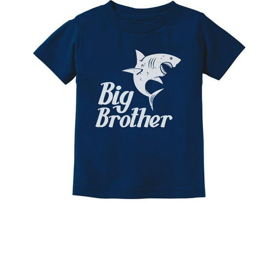 Big Brother Shark Shirt Gift for Shark Loving Toddler Boys Infant Kids TShirt 12M Navy
