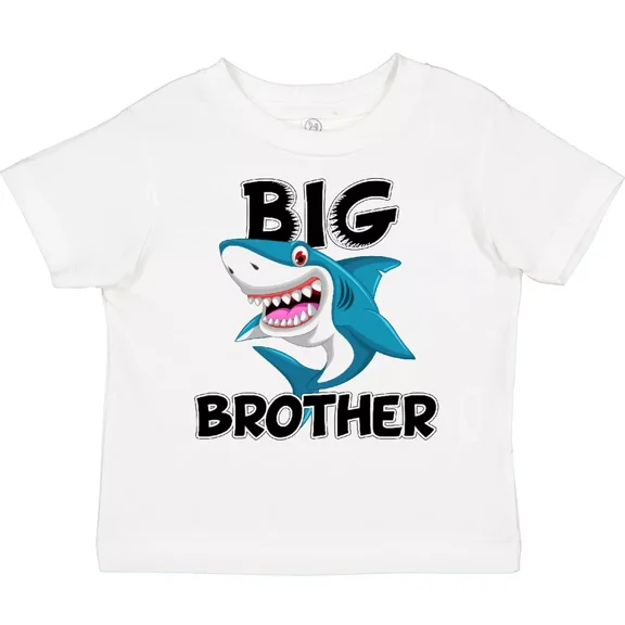Big Brother Shark Toddler T-Shirt Cute Gift Child Preschooler Kid Baby Clothing, Cute Baby Shirt, TODDLER SHORT SLEEVE TEE BELLA CANVAS 3001T