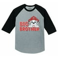 thumbnail image 1 of Big Brother Shirt Paw Patrol Marshall 3/4 Sleeve Baseball Jersey Toddler Shirt 5T Dark Gray, 1 of 5