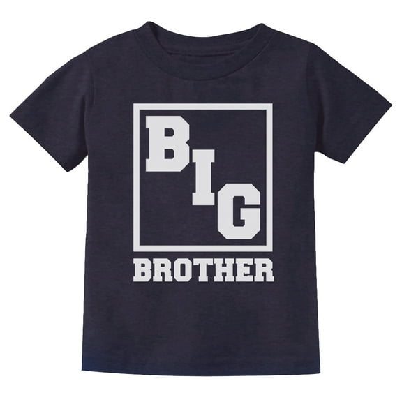Big Brother Shirt for Boy Big Brother Announcement Toddler Kids T-Shirt 2T Heather Navy