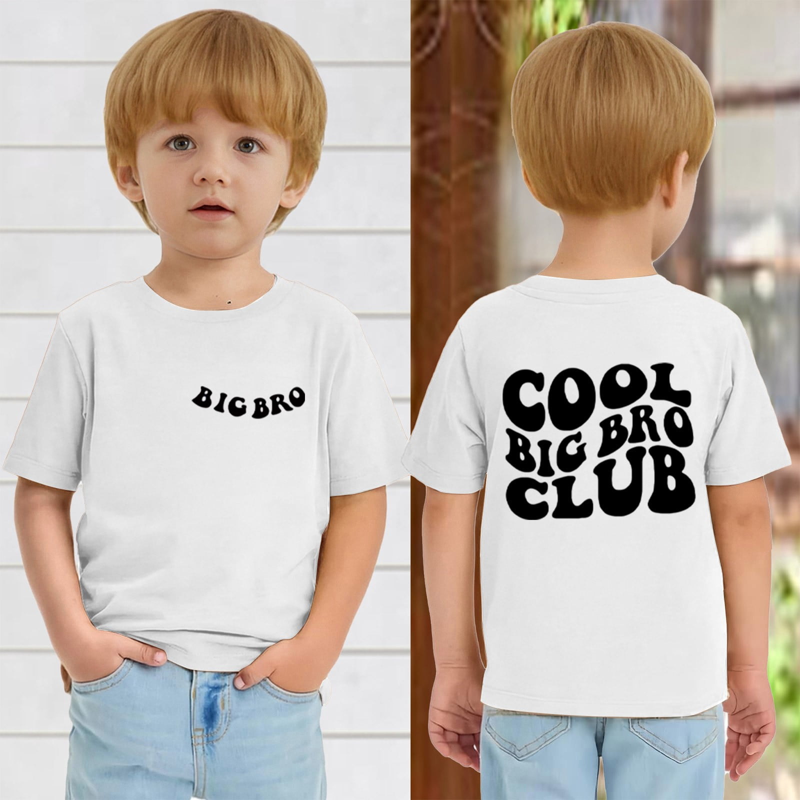 Bailey Boys White Knit- Big Brother T-shirt