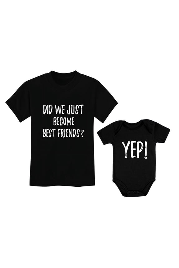 Big Brother/Sister Little Brother/Sister Set Gift For Siblings Baby & Toddler Child Black 2T / Baby Black 24M (18-24M)