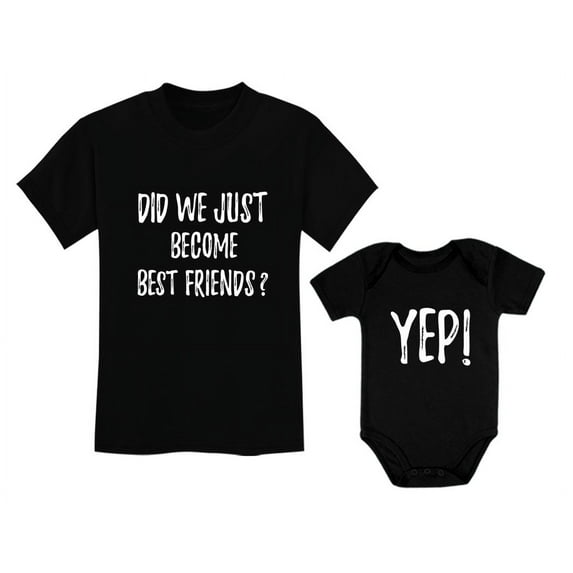 Big Brother/Sister Little Brother/Sister Set Gift For Siblings Baby & Toddler Child Black 4T / Baby Black 24M (18-24M)