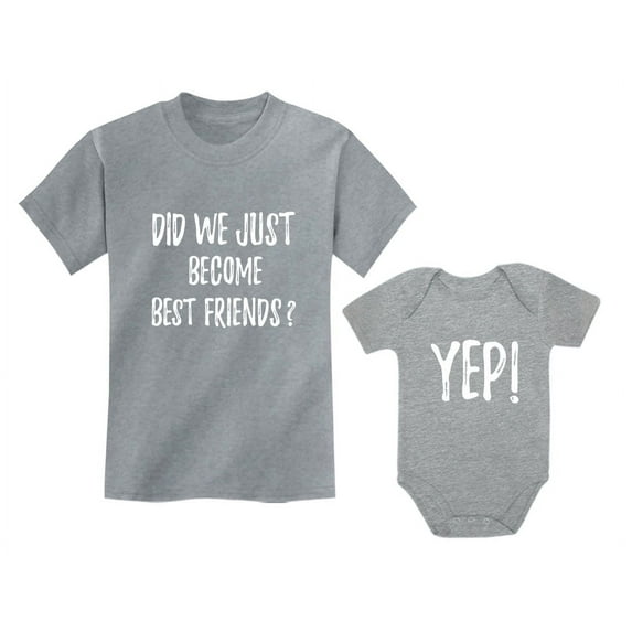 Big Brother/Sister Little Brother/Sister Set Gift For Siblings Baby & Toddler Child Gray 2T / Baby Gray 18M (12-18M)