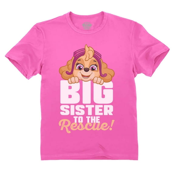 Big Brother Sister Shirt for Toddler Skye Paw Patrol Toddler Kids T-Shirt Pink 2T