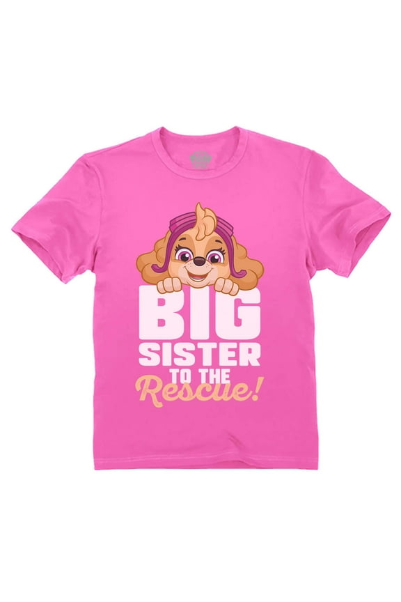 Big Brother Sister Shirt for Toddler Skye Paw Patrol Toddler Kids T-Shirt Pink 5T