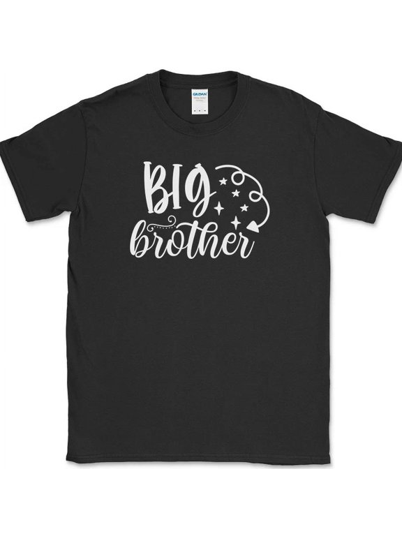 Big Brother T-Shirt Funny Humor Family Sister Gift Sibling Novelty Text Tee