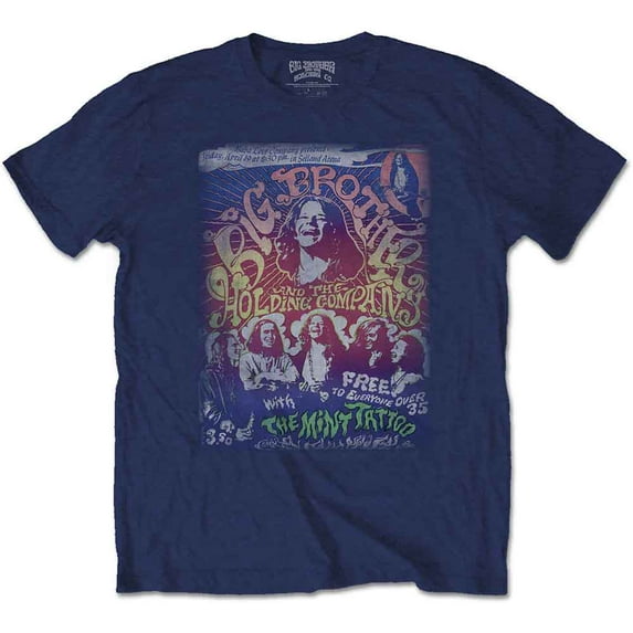 Big Brother & The Holding Company T Shirt Selland Arena Official Mens Navy Blue