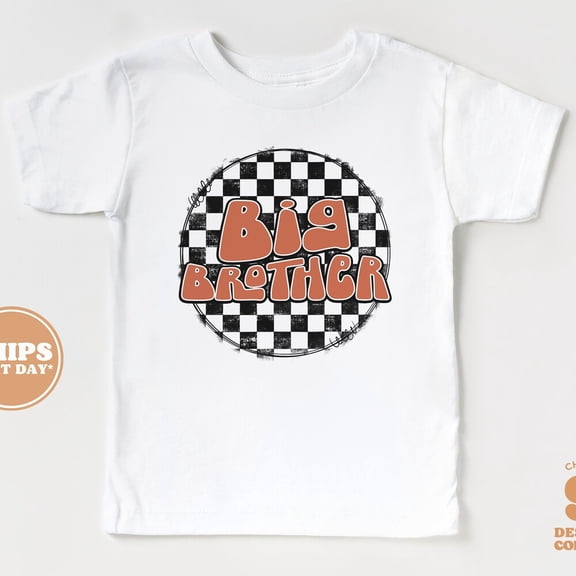 Big Brother Toddler Shirt - Retro Gender Neutral Kids Shirt - Sibling TODDLER SHORT SLEEVE TEE BELLA CANVAS 3001T