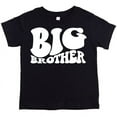 thumbnail image 1 of Big Brother Wavy Retro Matching Sibling Outfits Black Shirt 18 Months, 1 of 2