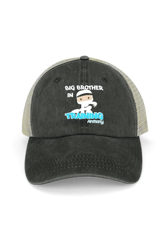 Big Brother in Training Black Hat Adjustable Funny Fashion Unisex Baseball Cap for Men Women