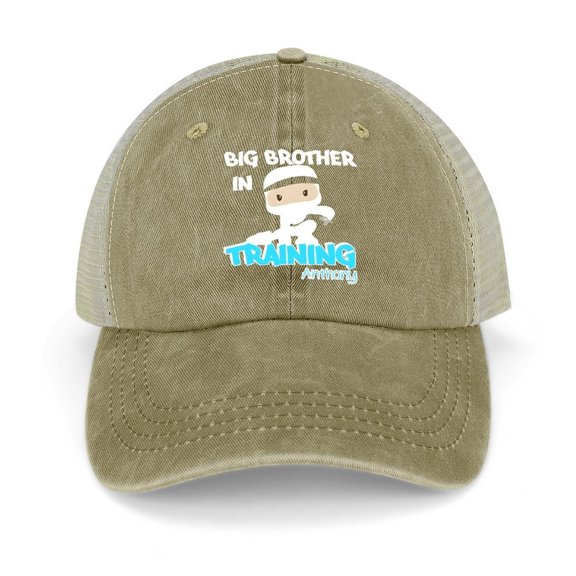 Big Brother in Training Khaki Hat Adjustable Funny Fashion Unisex Baseball Cap for Men Women