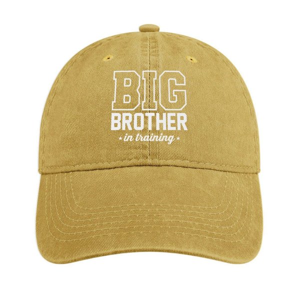 Big Brother in Training Sand Colour Hat Adjustable Funny Fashion Unisex Baseball Cap for Men Women