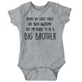 thumbnail image 1 of Big Brother's New Baby Announcement Bodysuit Jumper Boys Infant Baby Brisco Brands NB, 1 of 6