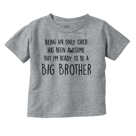 Big Brother's New Baby Announcement Youth T Shirt Tee Boys Infant Toddler Brisco Brands 6M