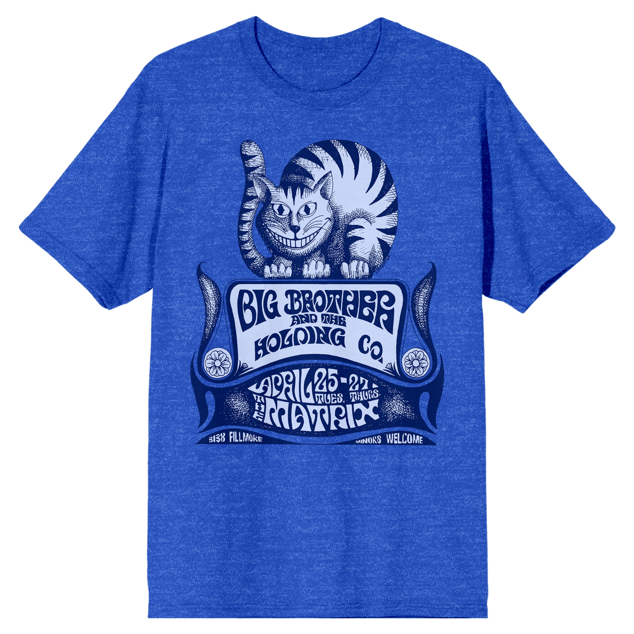 Big Brother the Holding Co. Cat Logo Men s Royal Blue T Shirt With Short Sleeves and Crew Neck XL Walmart